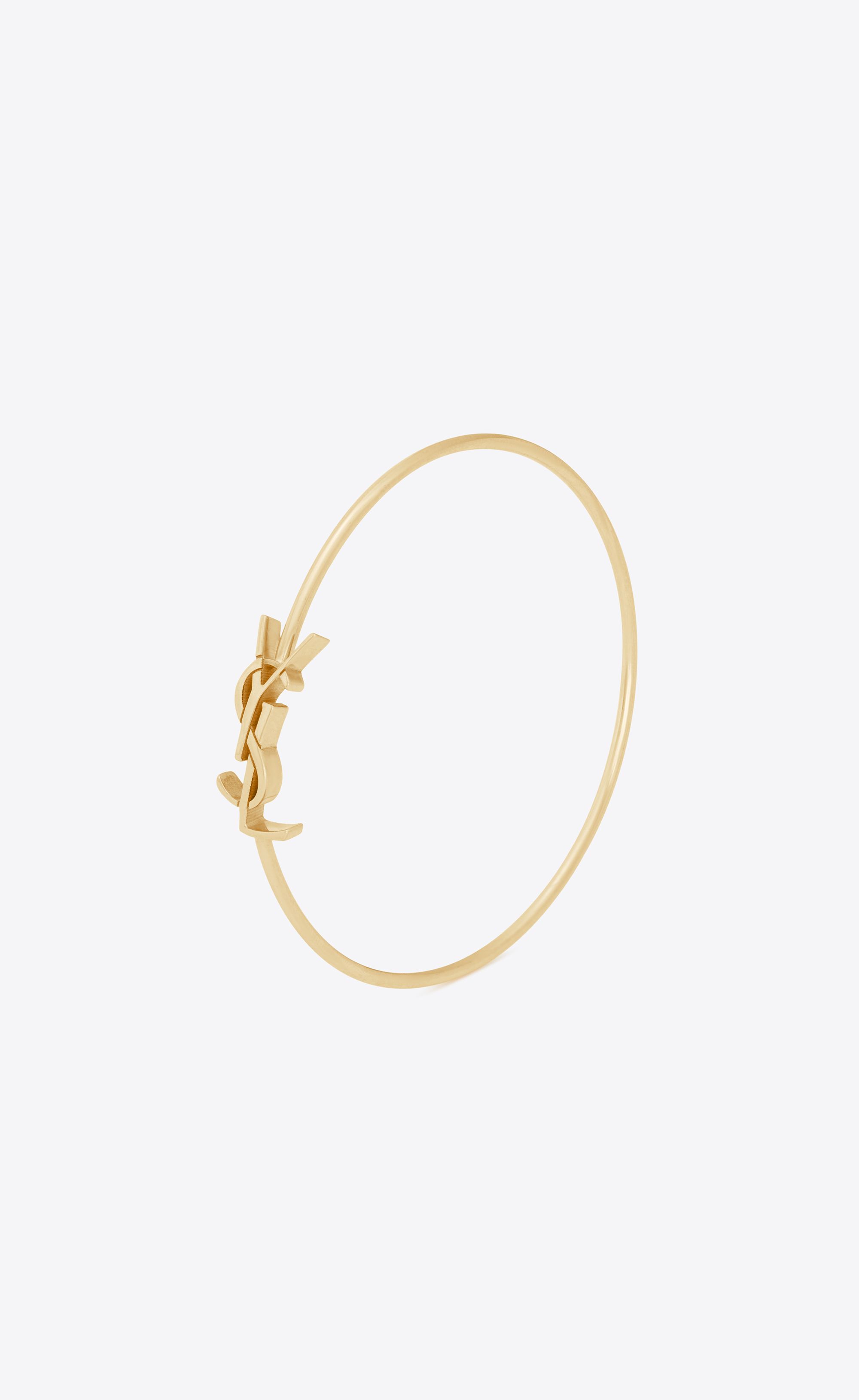Saint Laurent Ysl Logo Fine Chain Bracelet - Gold | Editorialist